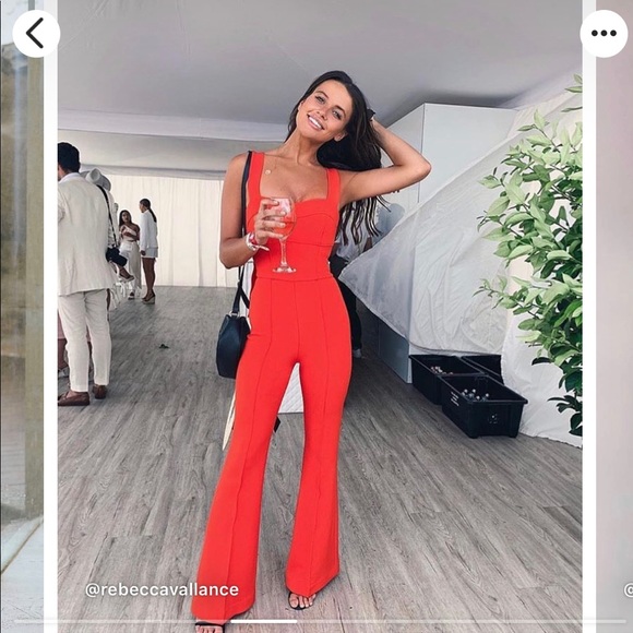 rebecca vallance red jumpsuit